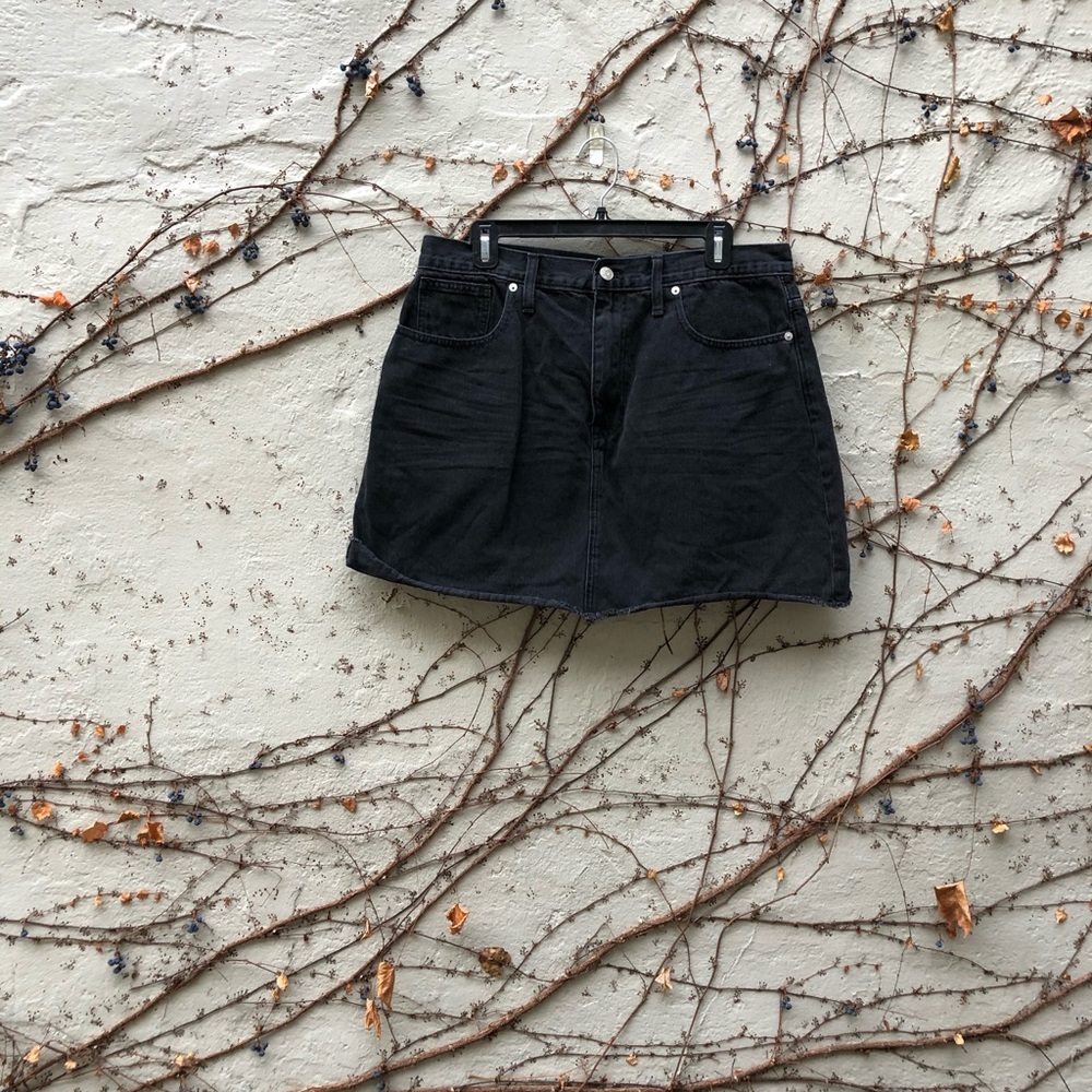 Madewell Black Denim Skirt